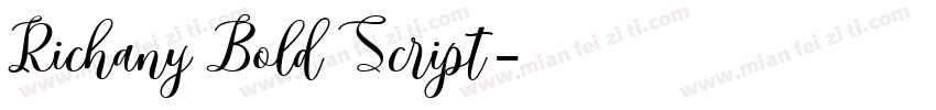 Richany Bold Script字体转换
